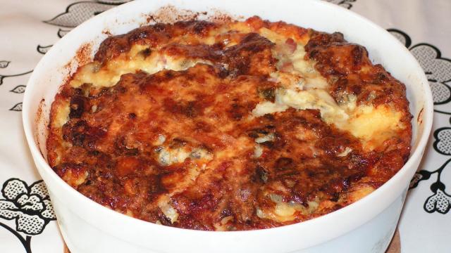 Quiche sans pâte lardon et roquefort