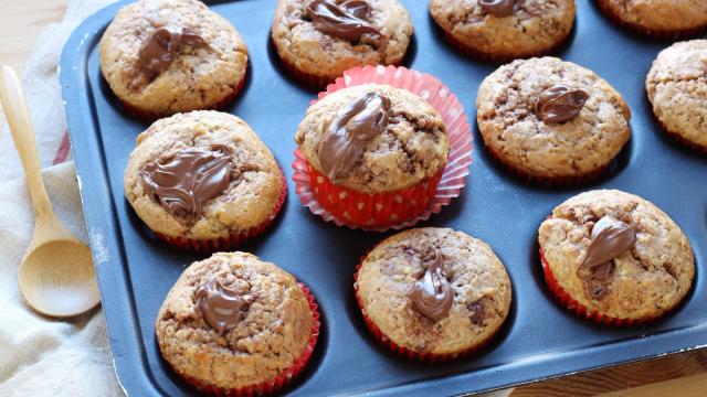 Muffins au cœur coulant de Nutella