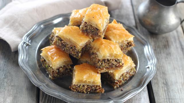 Baklava aux fruits secs et eau de fleur d'oranger