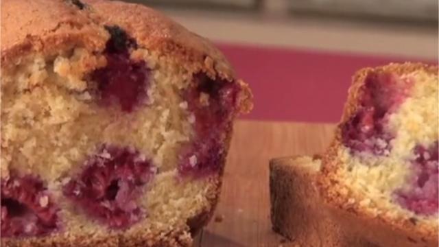 Cake aux framboises