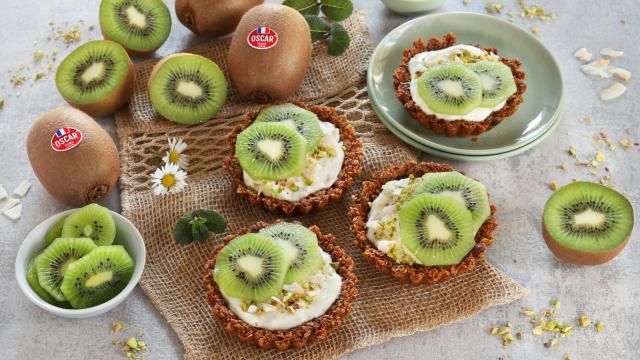 Tartelettes au granola et kiwi