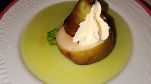 Poire chartreuse à la crème