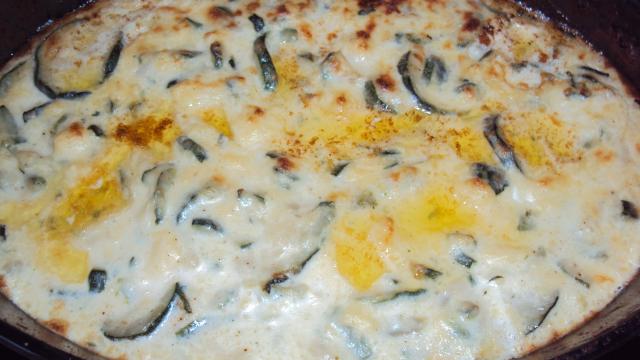 Gratin quenelles courgettes