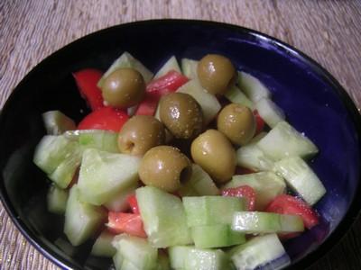 Salade aux tomates et au concombre