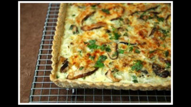 Quiche champignons et cerfeuil sans lactose