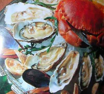 Plateau fruits de mer avec huitre au champagne