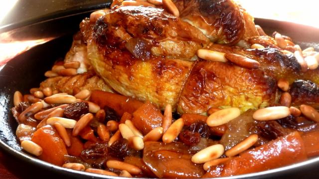 Tajine de coquelet au miel et ses carottes confites pour duo en amoureux