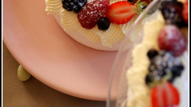 Pavlova cream cheese aux fruits rouges