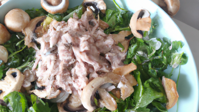 Salade roquette thon champignon