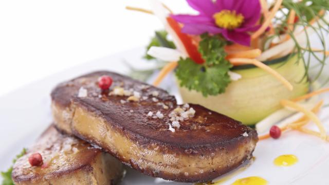 Foie gras poêlé aux pommes