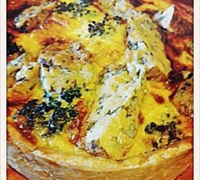 Quiche épaisse à la fourme d'Ambert et Brocolis