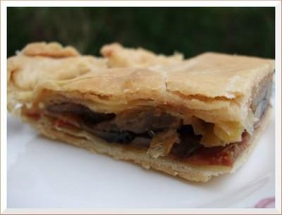 Tourte jambon champignons