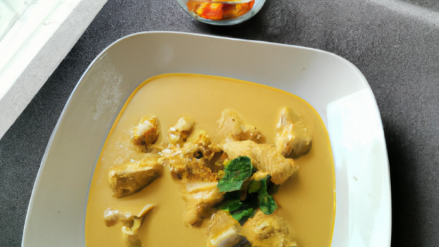 Curry de poulet douceur avec pomme et lait de coco