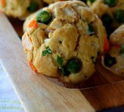 Cookies salés aux Corayas et petits pois