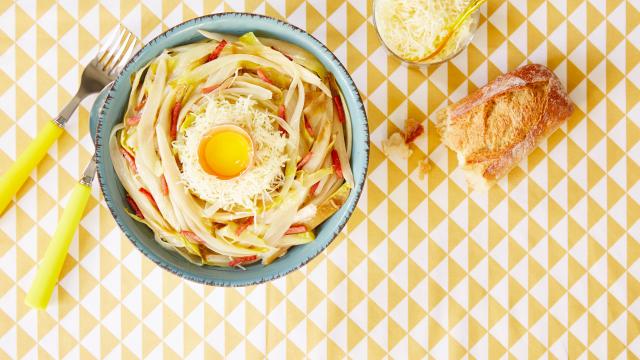 Endives à la carbonara