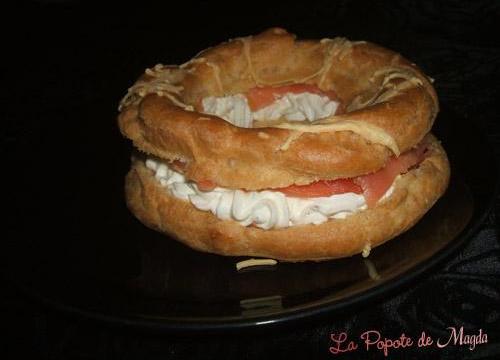 Paris-Brest au saumon fumé et Boursin Cuisine ail et fines