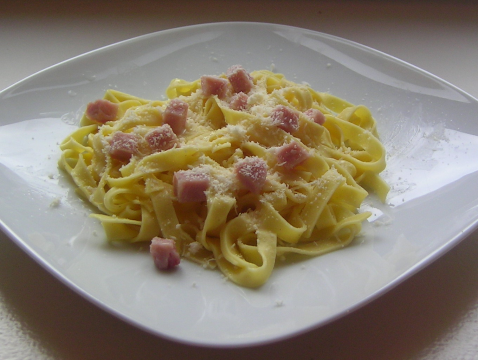 Tagliatelles à la carbonara