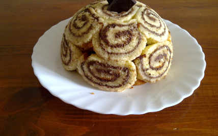 Charlotte chocolat avec biscuit façon roulé