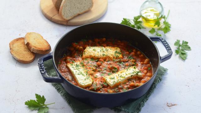 Feta rôtie aux pois chiches