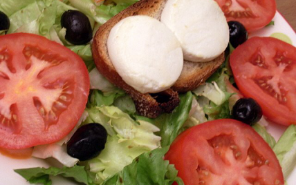 Salade chèvre chaud au miel