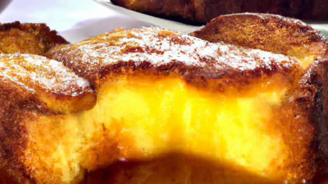 Brioche comme pain perdu à la Fourme d'Ambert