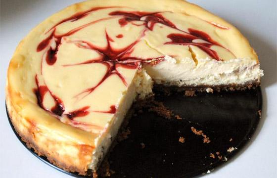 Cheesecake chocolat blanc et framboises