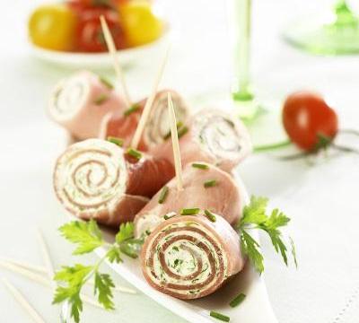 Petits roulés de jambon au Tartare