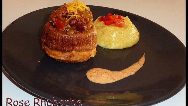 Pudding à la mexicaine et son crémeux au mais