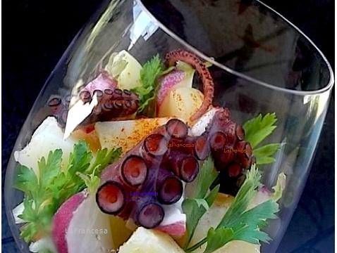 Verrine de salade de poulpe