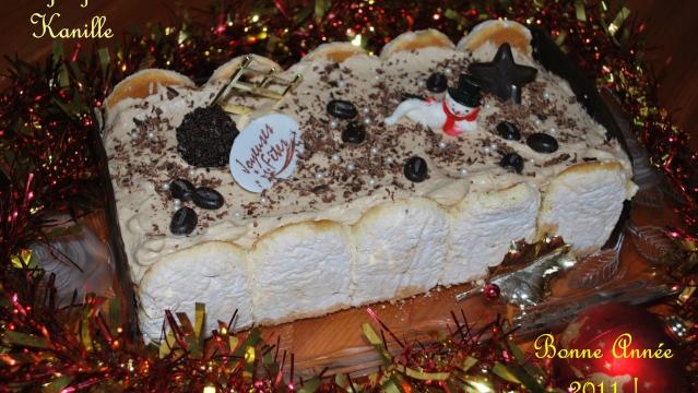 Bûche de Noël à la mousse de café