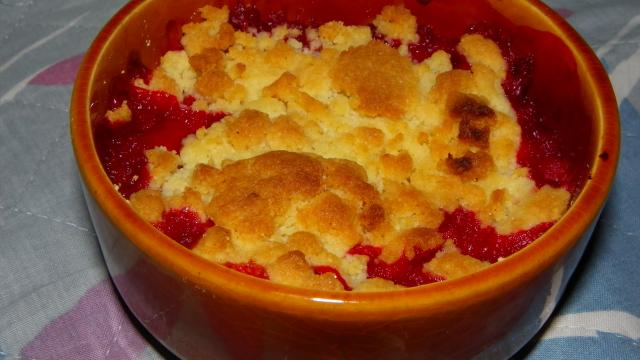 Crumble fraise rhubarbe