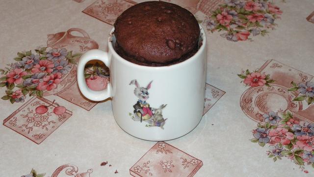 Mug cake au chocolat noir
