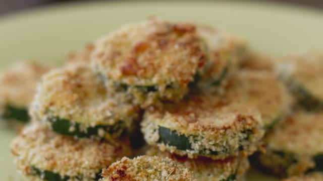 Rondelles de courgettes panées au parmesan