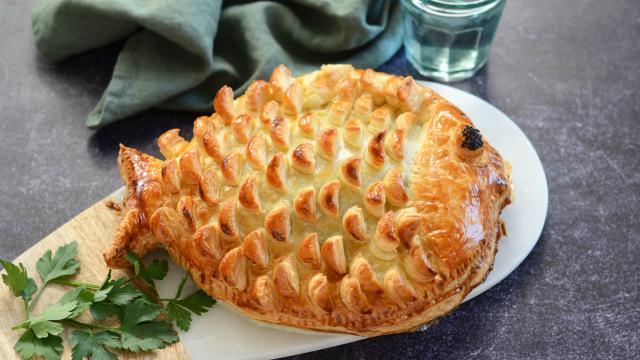 Tourte Galette au saumon et aux épinards