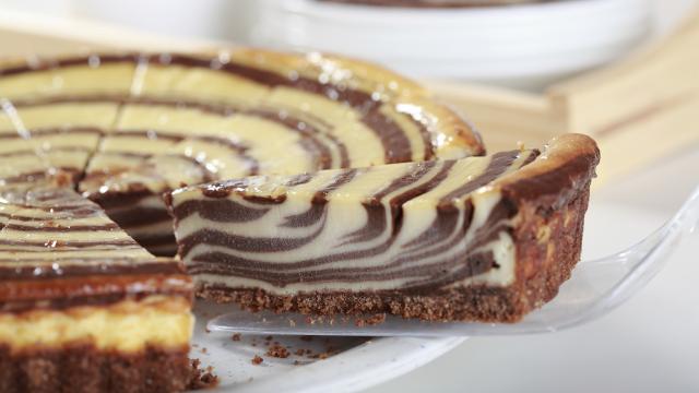 Zebra cheesecake aux 2 chocolats