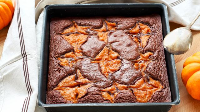 Brownie marbré au potiron