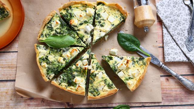 Tarte aux épinards et chèvre