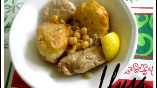 Beignets de chou-fleur en sauce