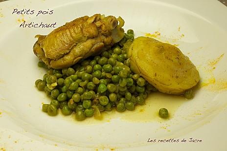 Tajine de poulet aux petits pois