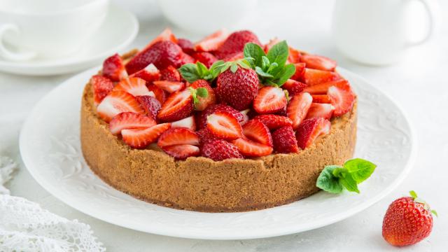 Cheesecake aux fraises maison