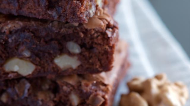 Brownie avec des noix de pécan