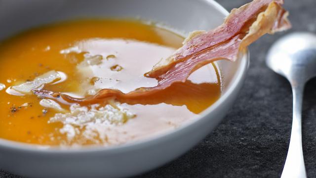 Crème de butternut et Jambon de Bayonne Aoste Sélection