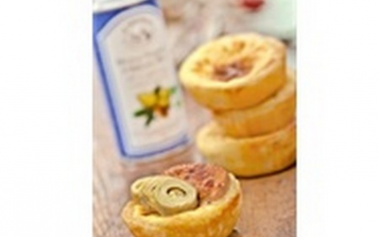 Tartelette à l'artichaut, au foie gras et à l'huile Vierge d'argan Bio La Tourangelle
