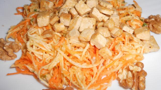 Salade de carottes, panais et tofu