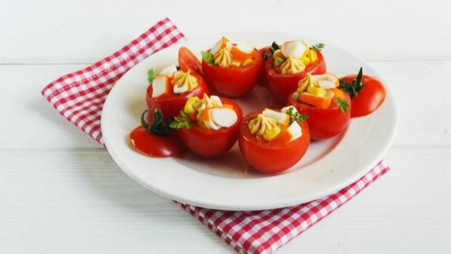 Mini-tomates farcies aux Petits Coraya