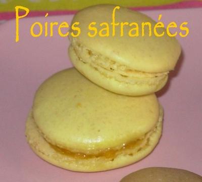 Macarons poires safranées