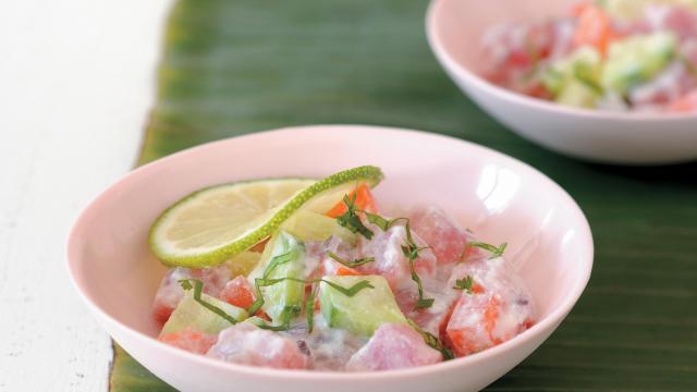 Poisson cru à la tahitienne traditionnel