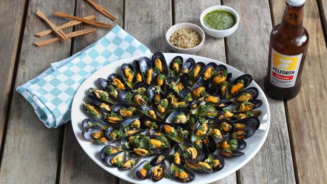 Moules marinées aux herbes et citron façon Léon