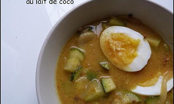 Curry aux fèves, courgettes et lait de coco maison