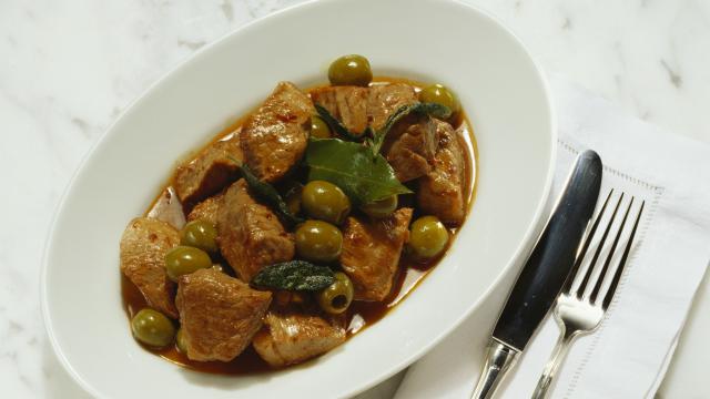 Sauté de veau aux olives